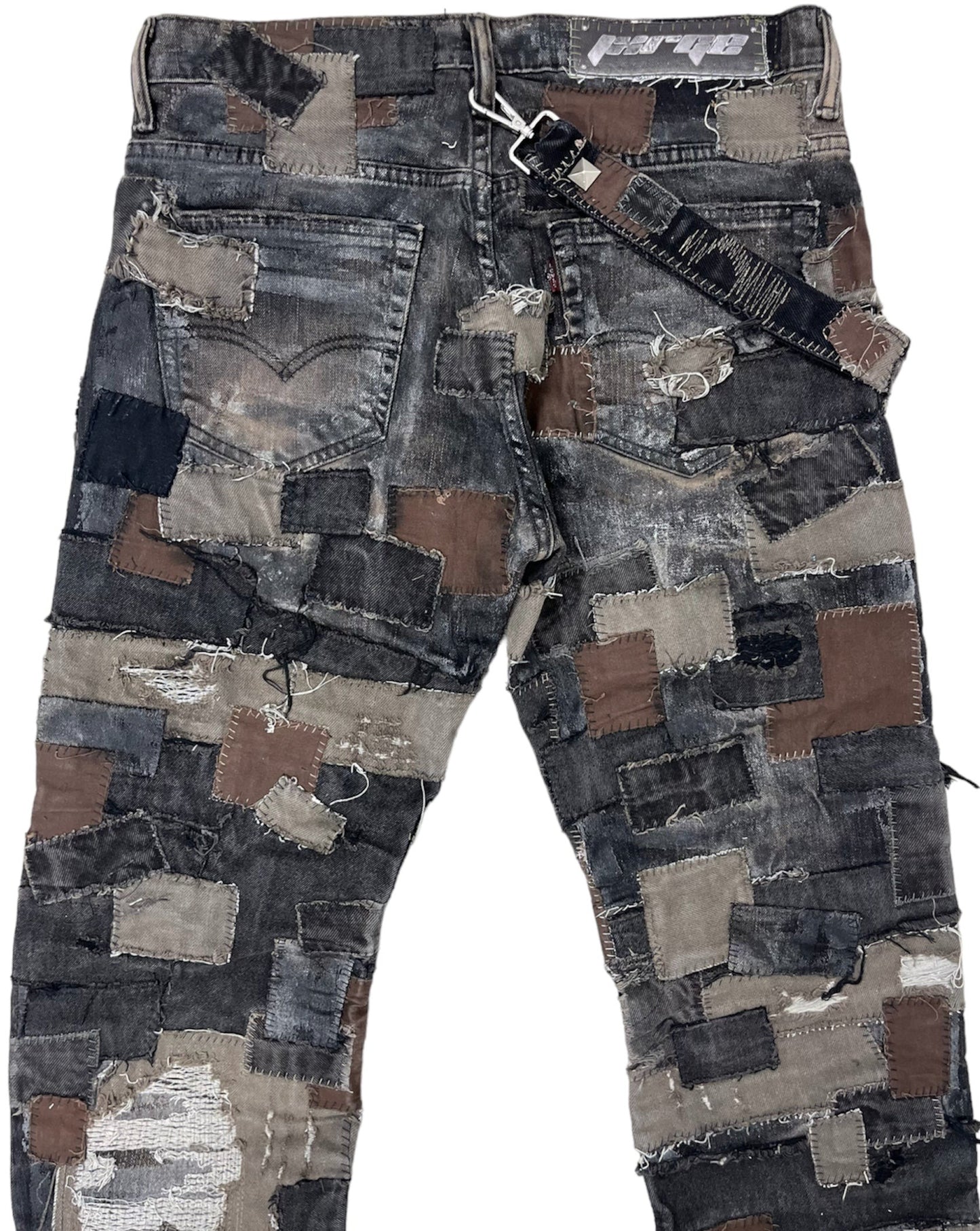 Patchwork Overload Baggy Jeans- 32