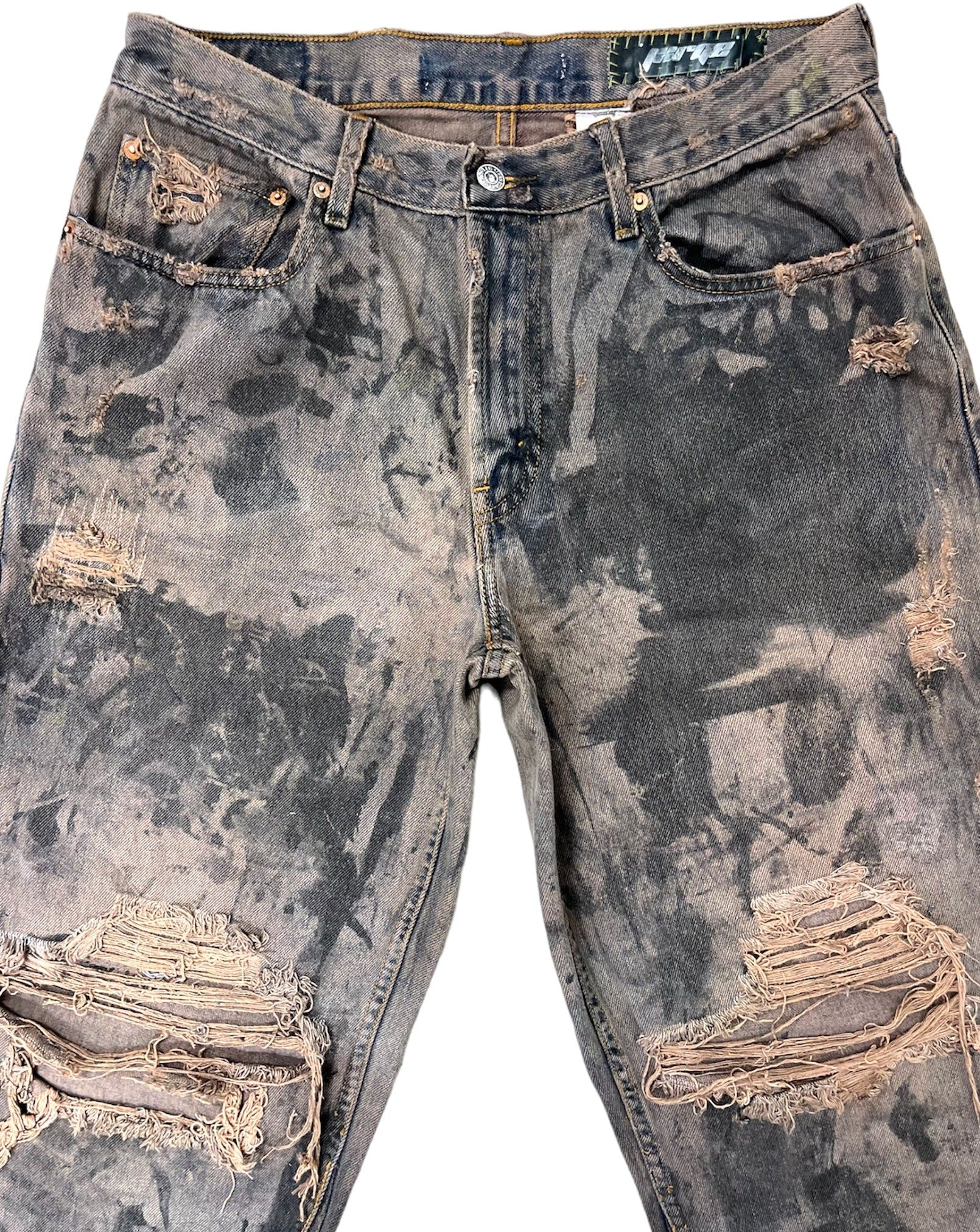 Destroyed Painted Wide Legs- 34