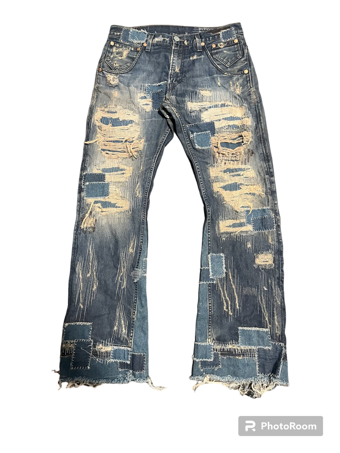 Patchwork Repair Jeans-33