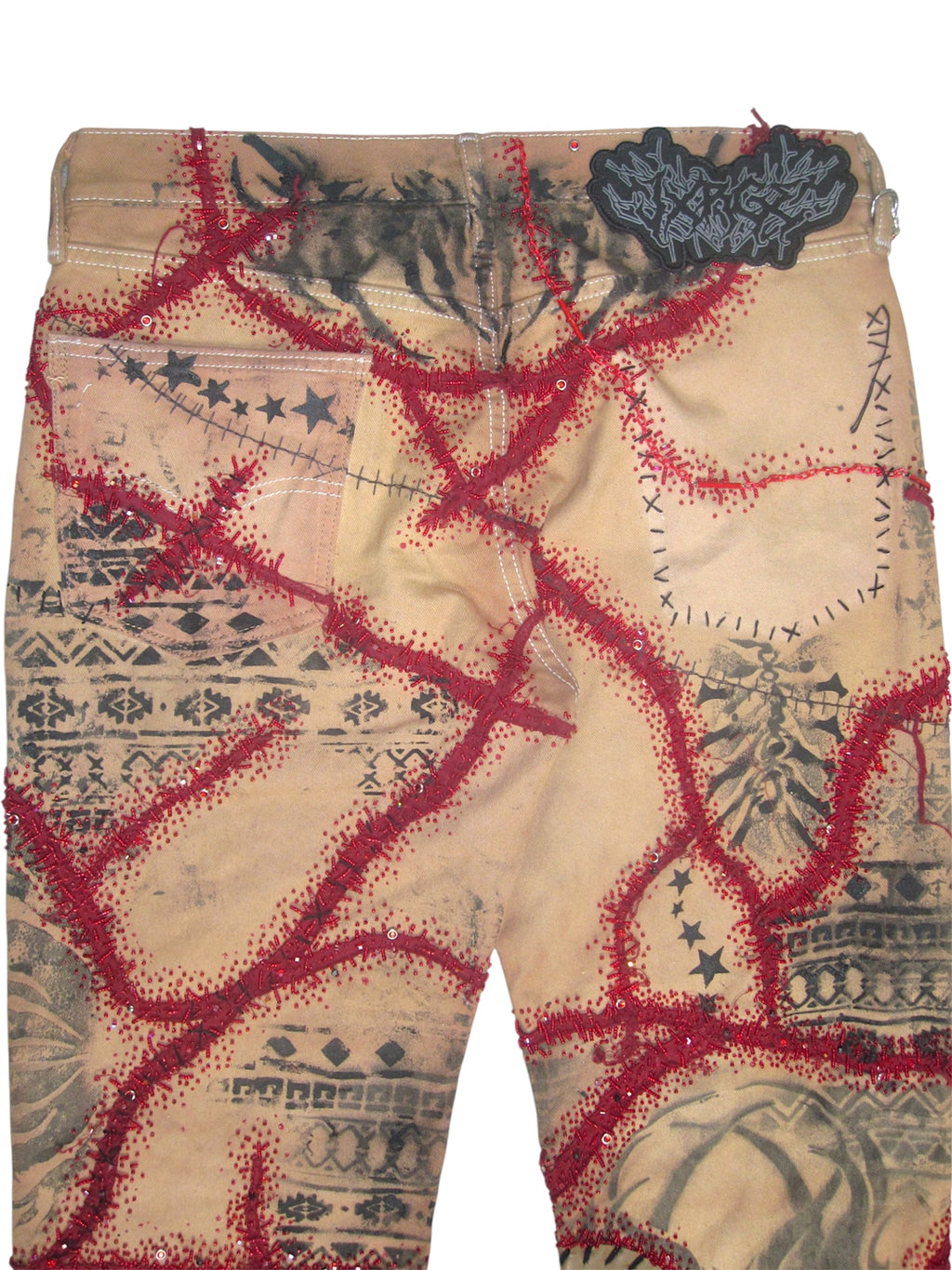 Body Modification Beaded Denim- 31