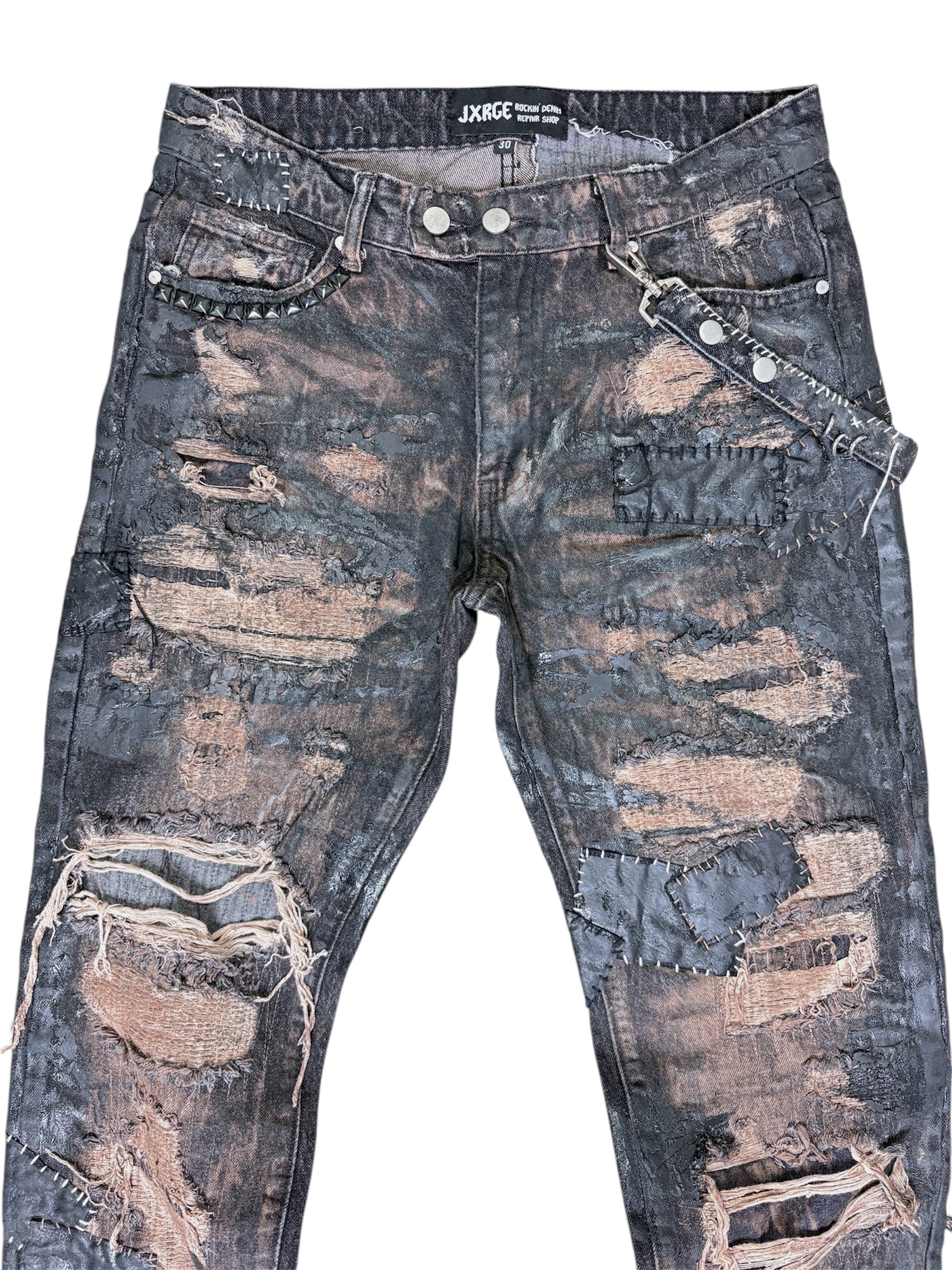 Moto Waxed & Patched Denim