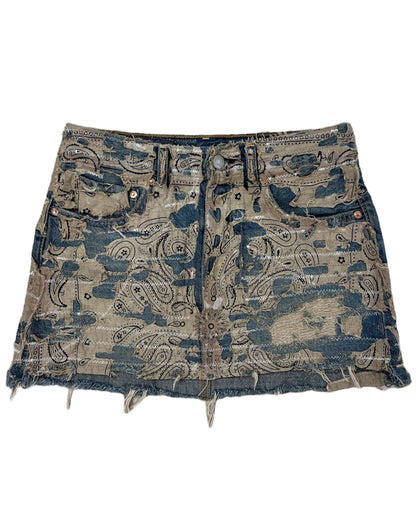 Boro Paisley Mini Skirt- S