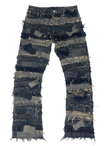 Bandage Patchwork Denim- 31/32