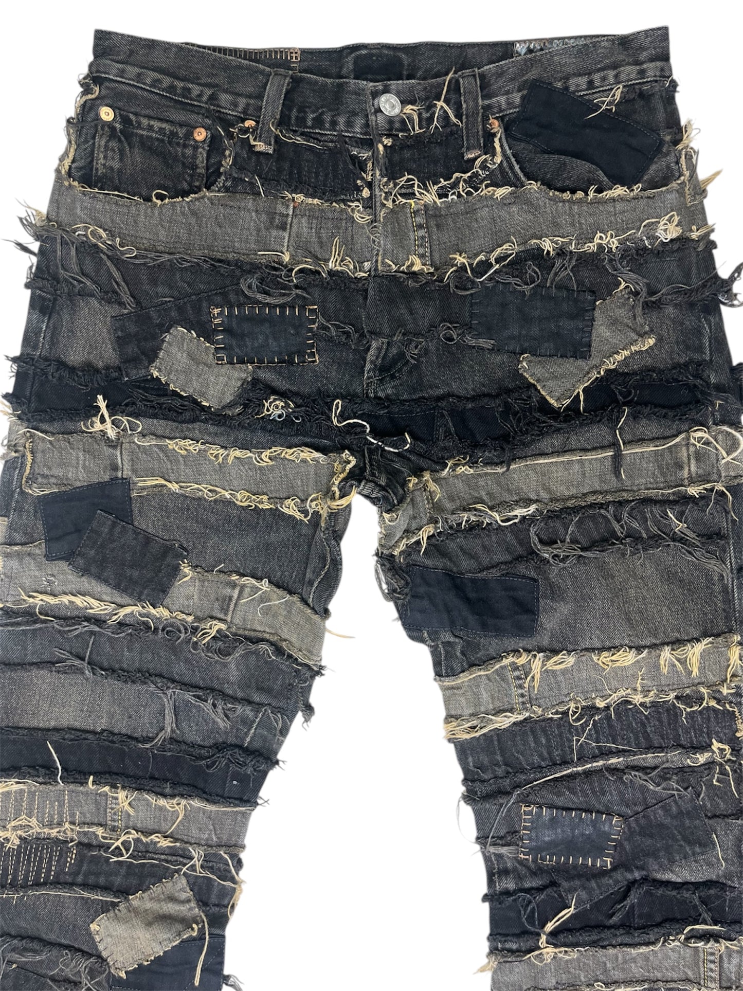 Bandage Patchwork Denim- 31/32