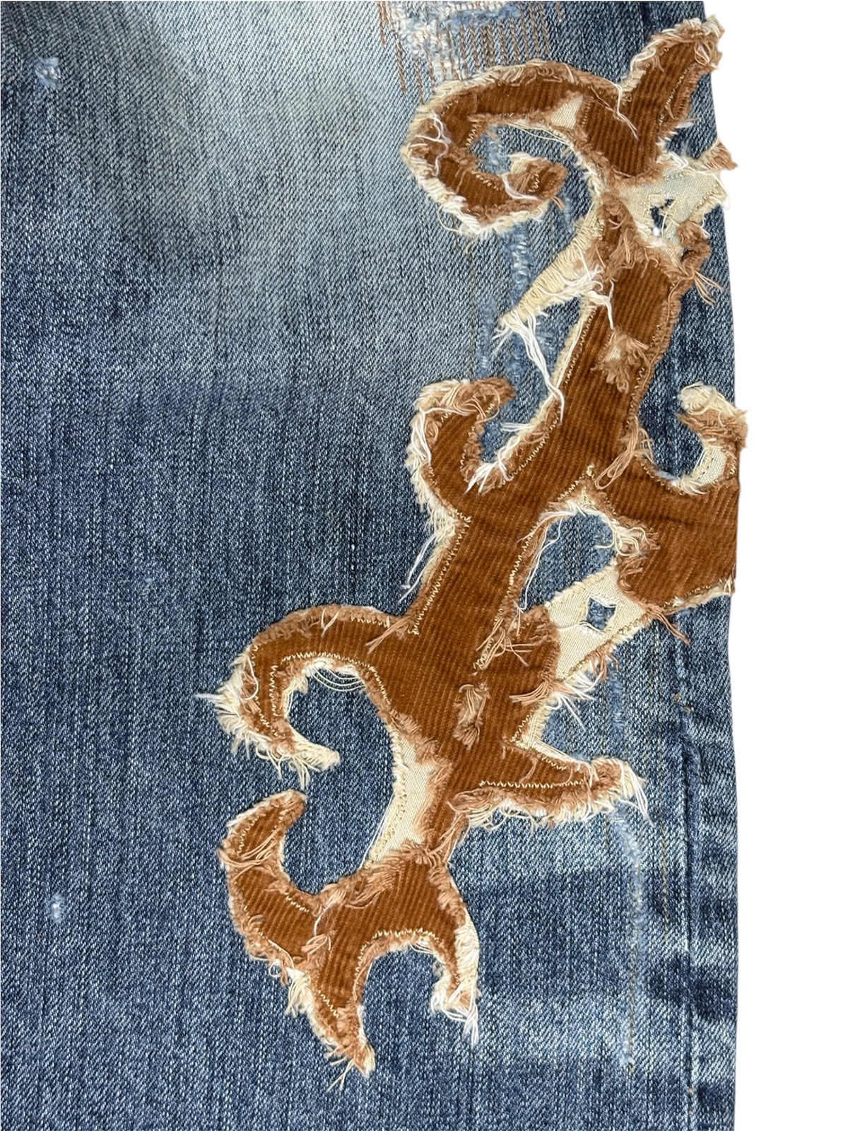 Filigree Patchwork Bootcut Denim- 32