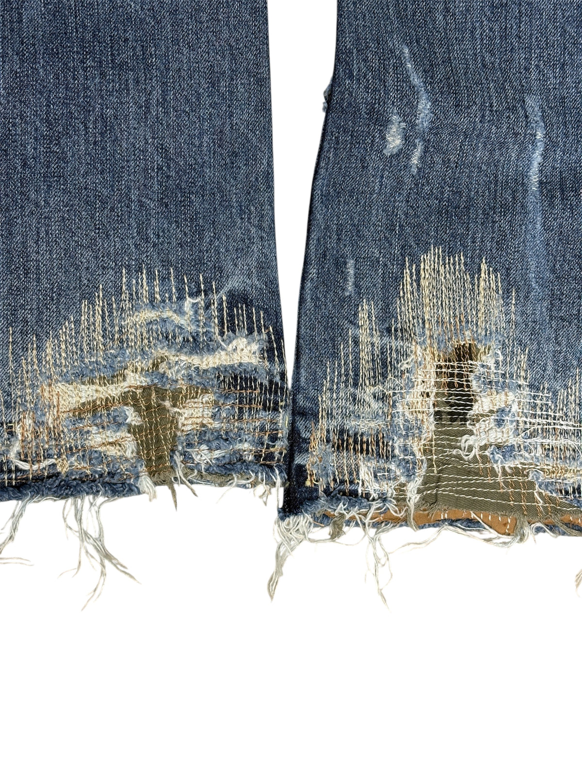 Filigree Patchwork Bootcut Denim- 32