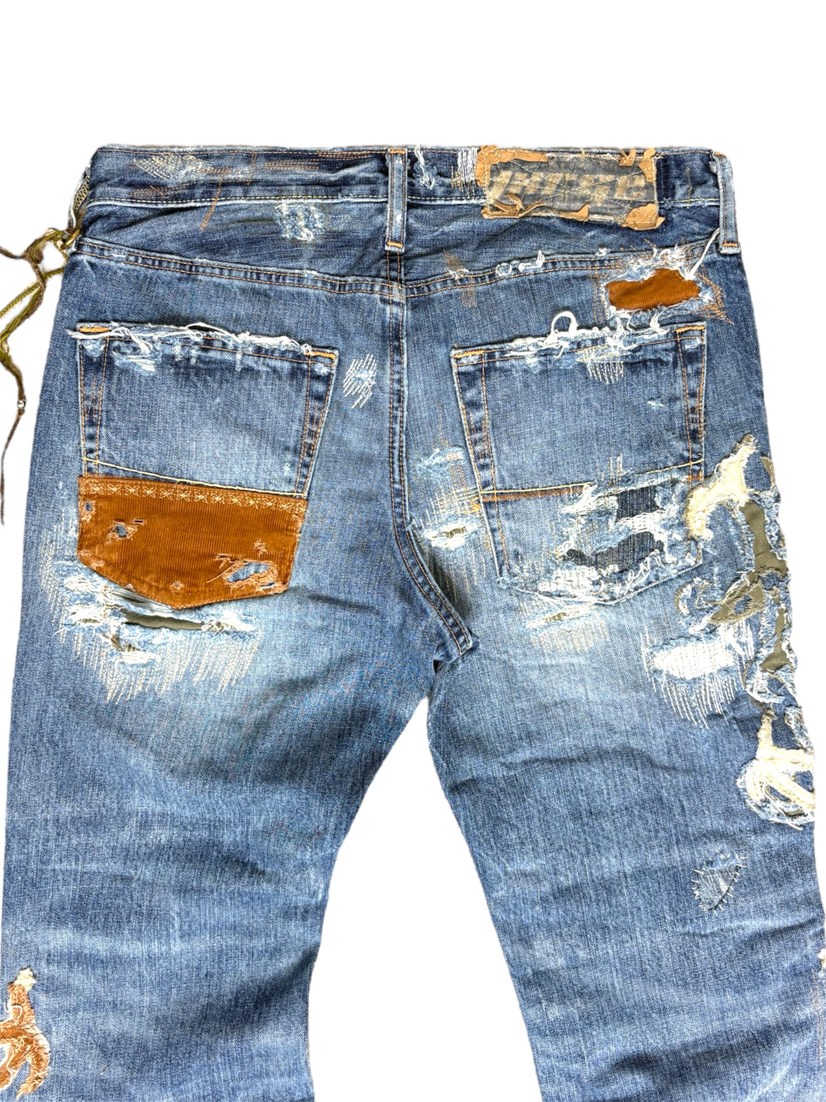 Filigree Patchwork Bootcut Denim- 32