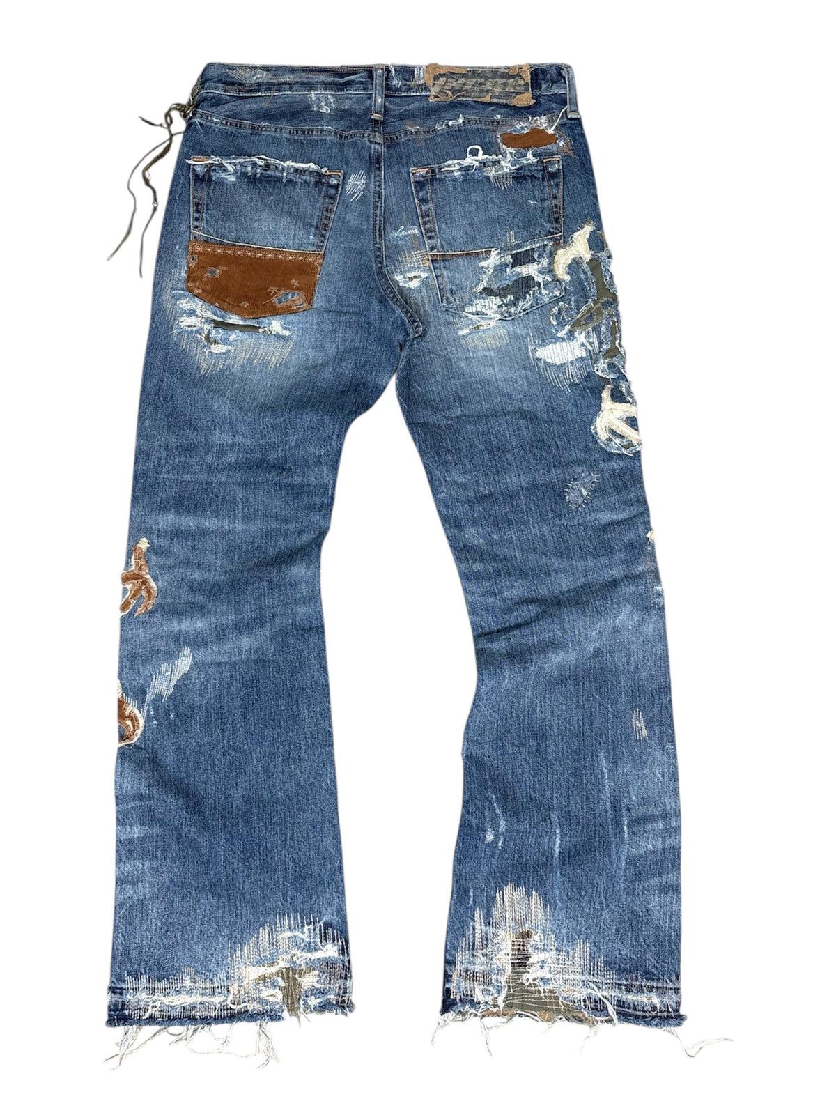 Filigree Patchwork Bootcut Denim- 32