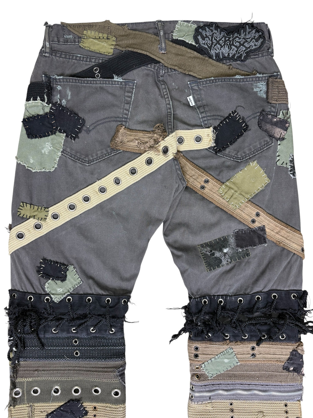 Eyelet Patchwork Denim- 34