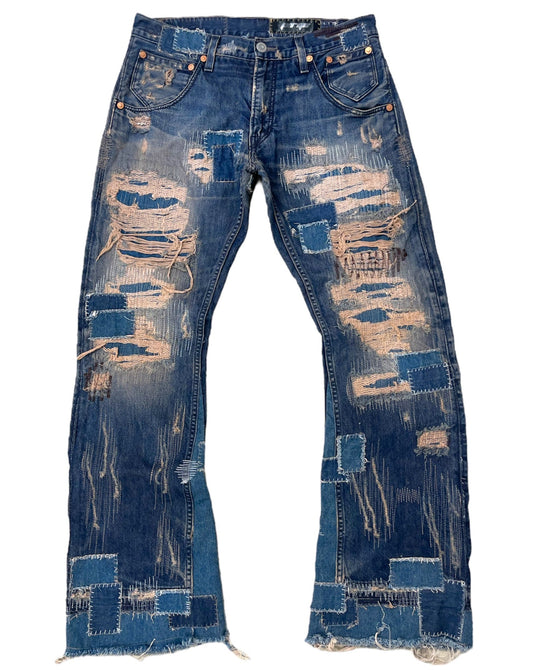 Patchwork Repaired Flares- 33