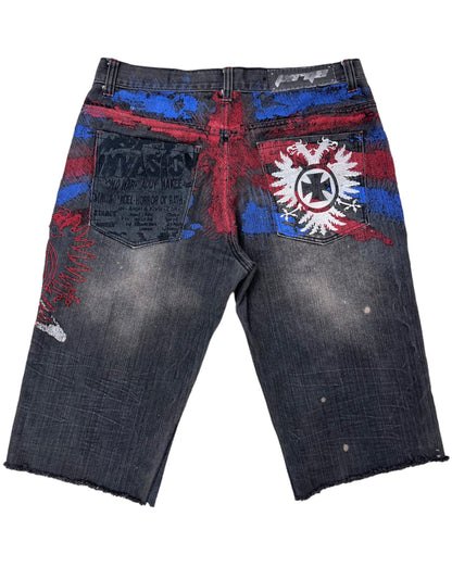 Union Jack Embellished Jorts- 36