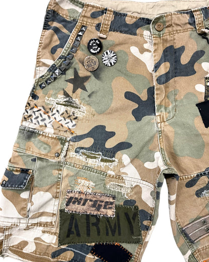 Camo Patchwork Cargos- 34