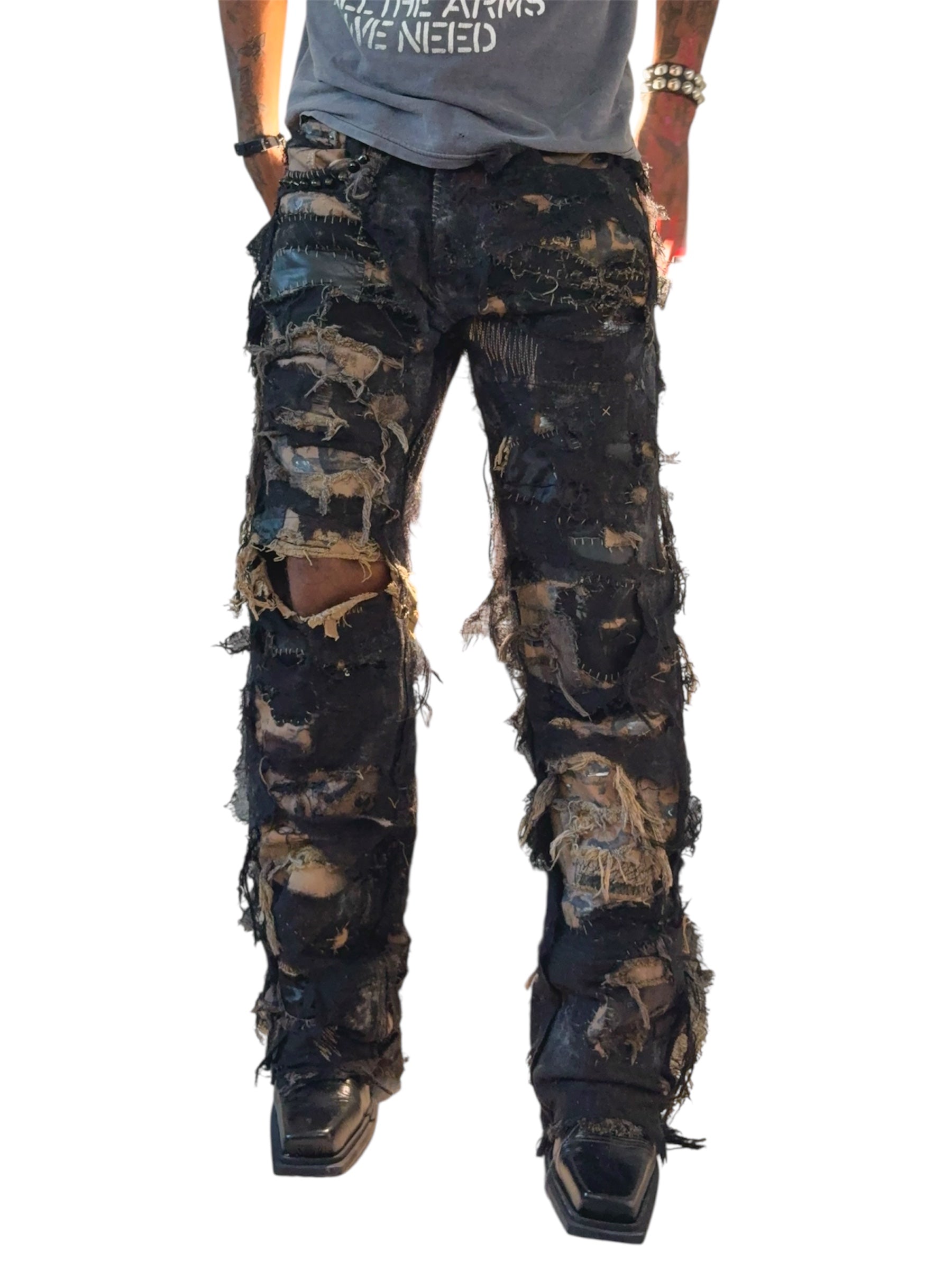 Decaying Patchwork Denim- 30