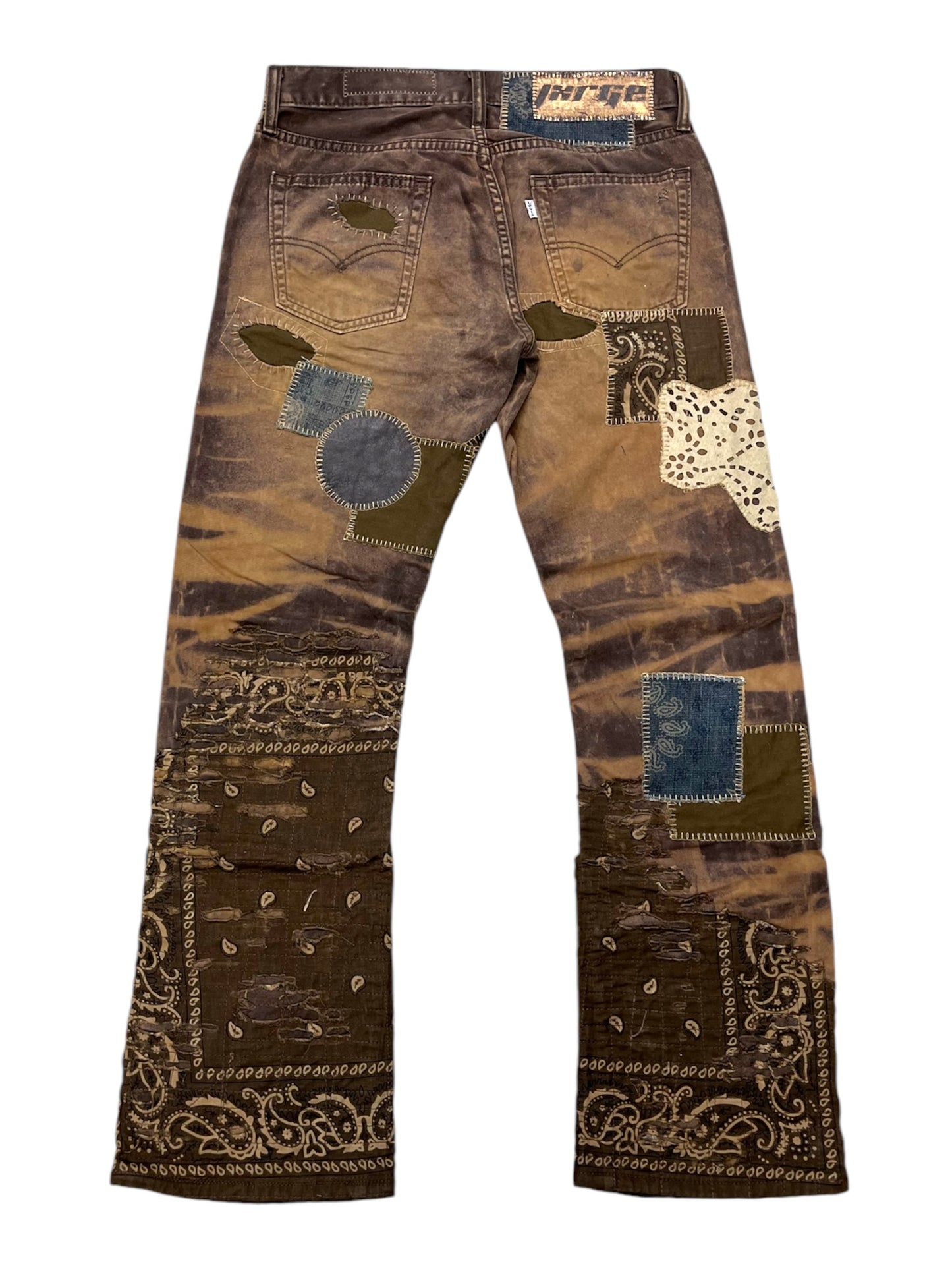 Rustic Patchwork Pants- 32