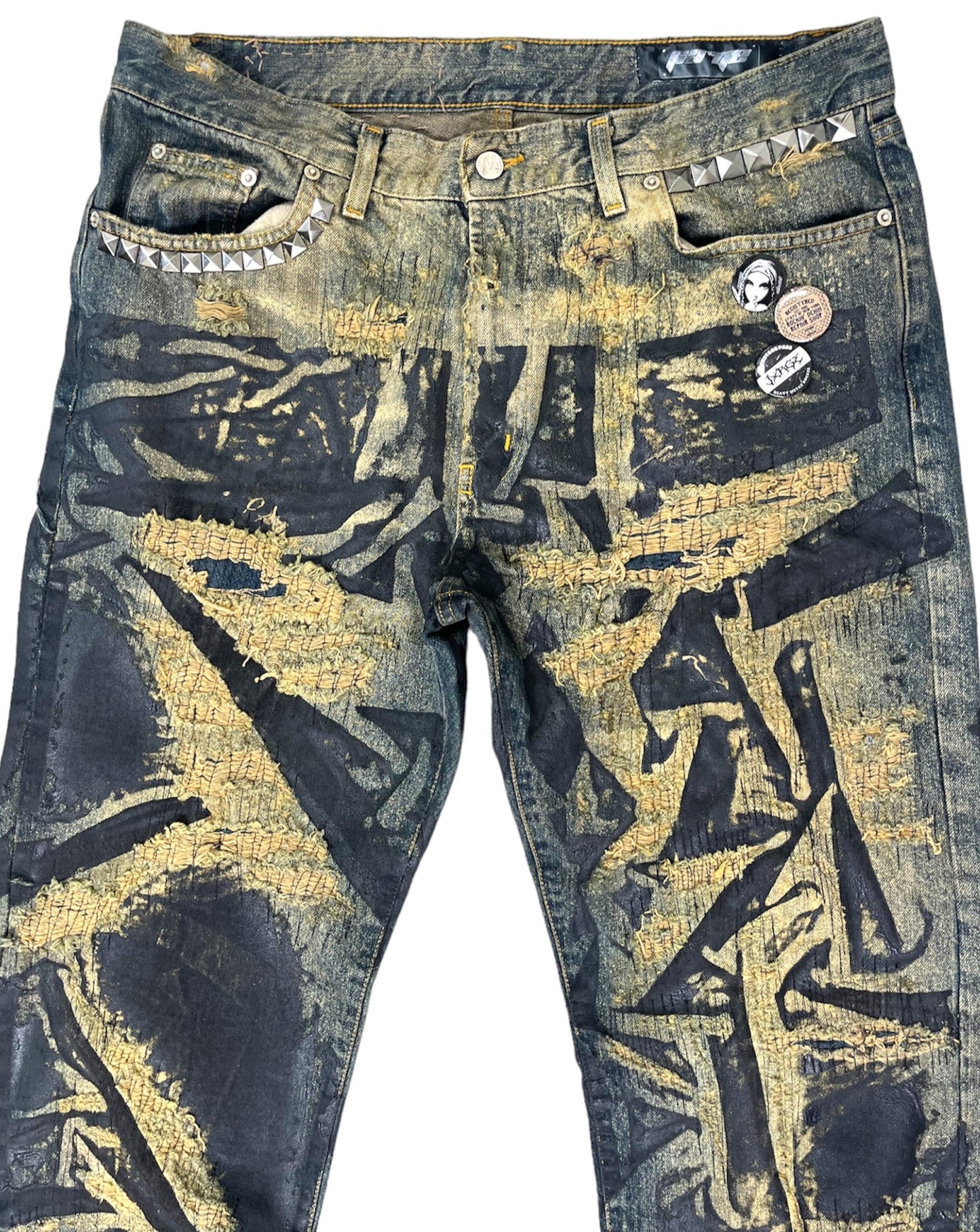 Painted Moss Repair Denim- 36