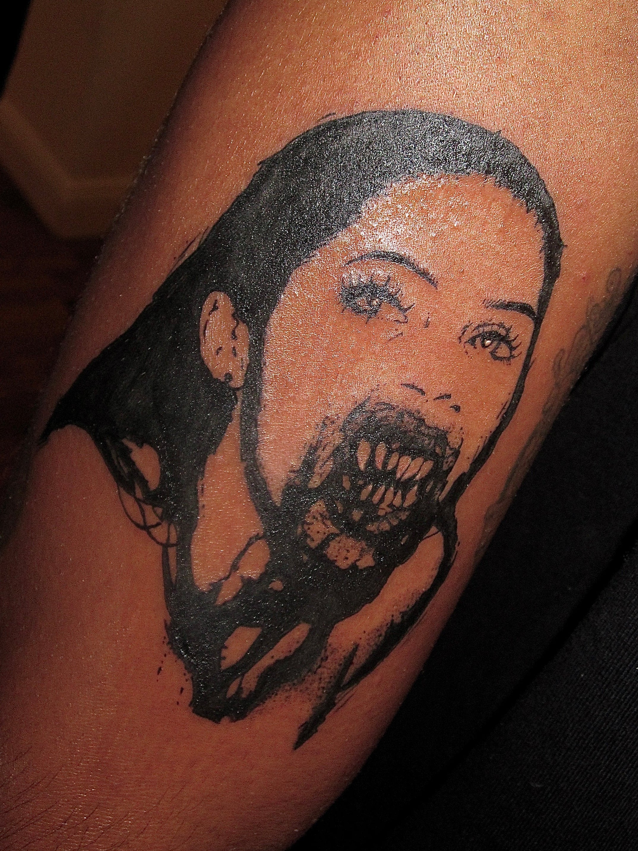 Tattoo of Jennifer's body megan fox blackwork 