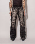 Obsidian Studded Tassel Denim- 28