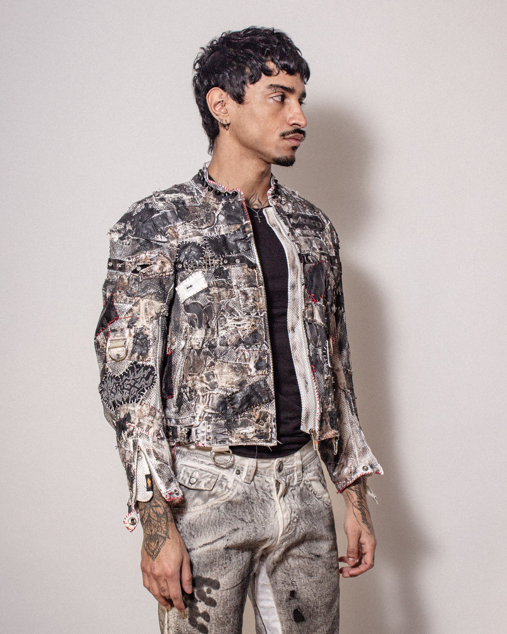 Molten Layered Moto Jacket- XS