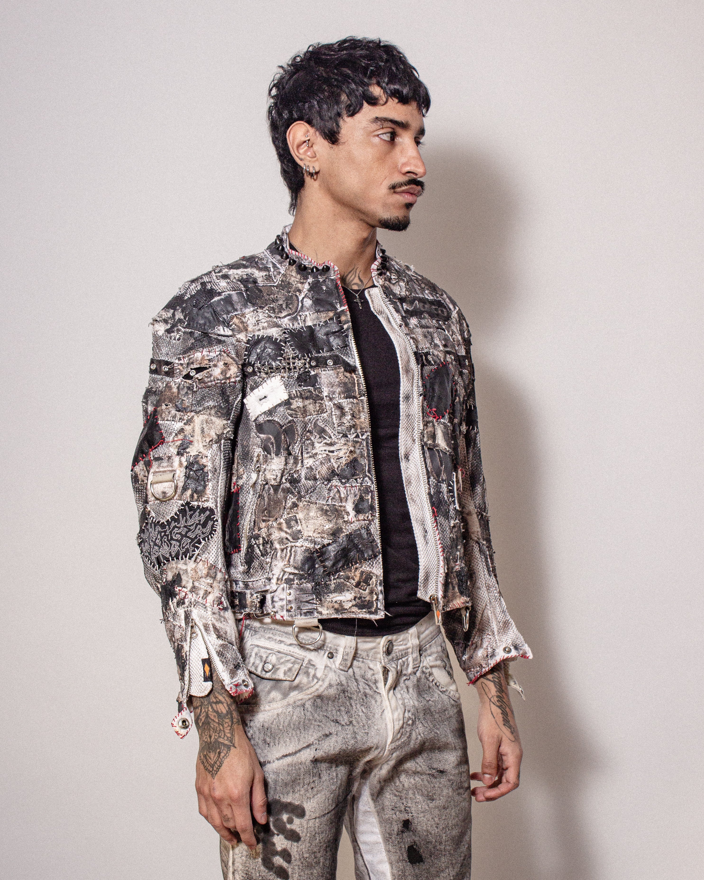 Molten Layered Moto Jacket- XS