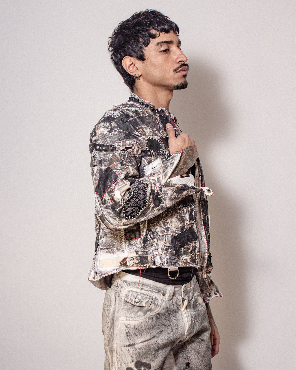 Molten Layered Moto Jacket- XS