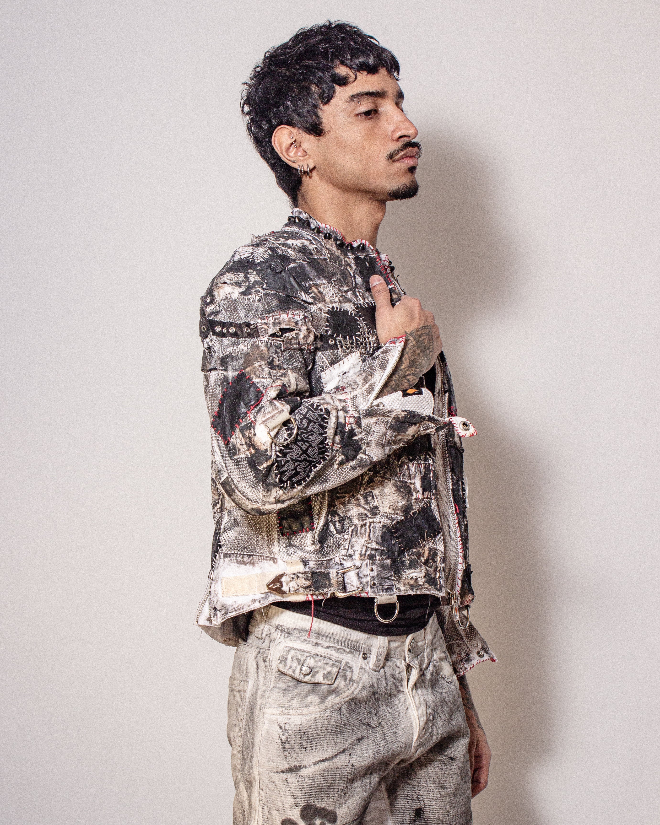 Molten Layered Moto Jacket- XS