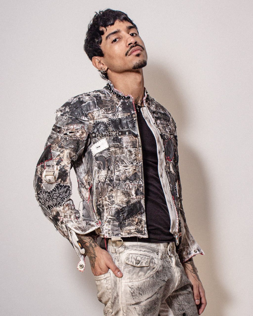 Molten Layered Moto Jacket- XS