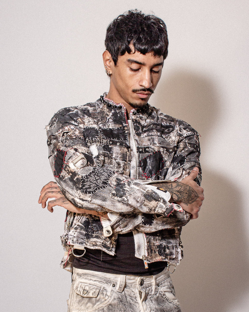 Molten Layered Moto Jacket- XS