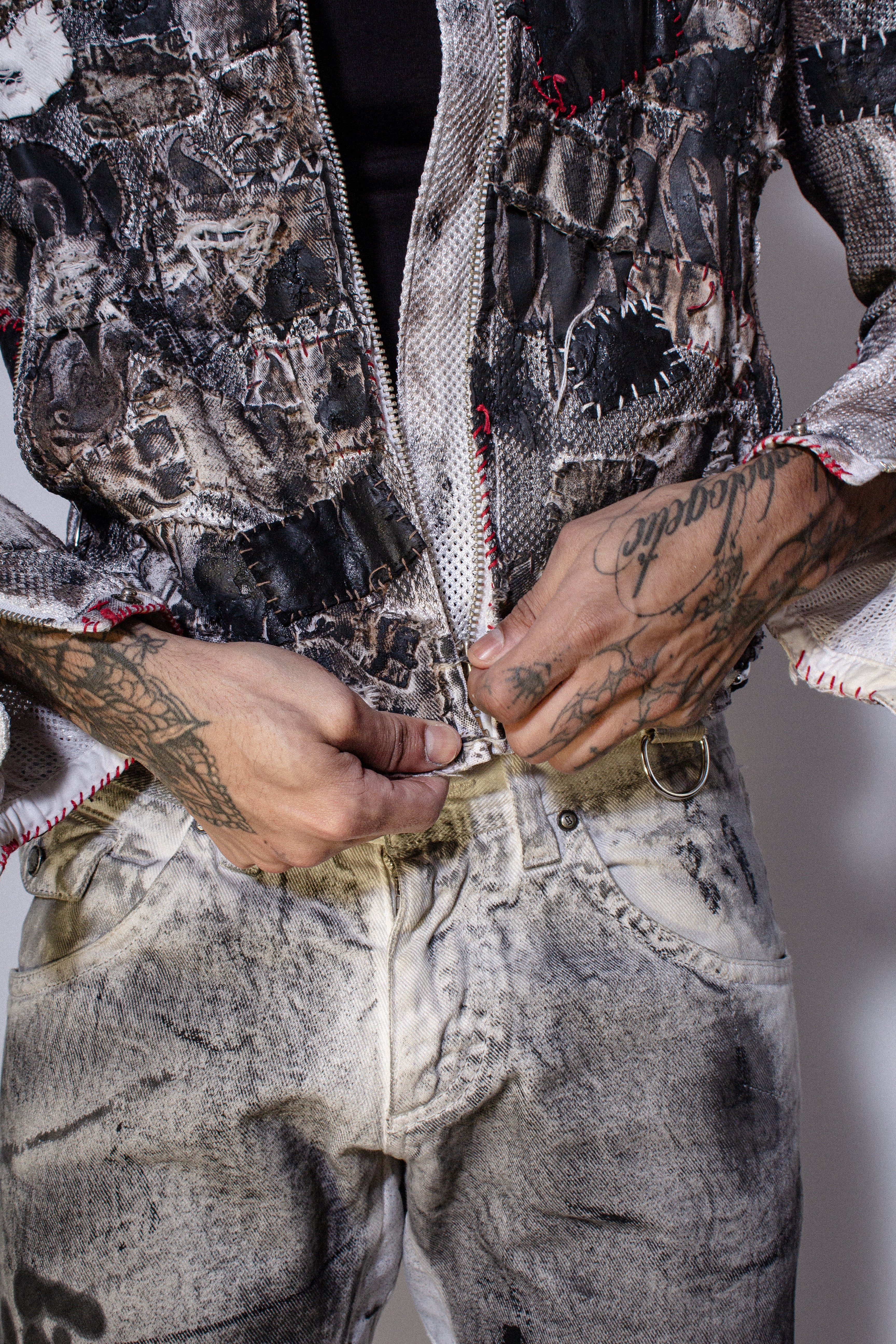 Molten Layered Moto Jacket- XS