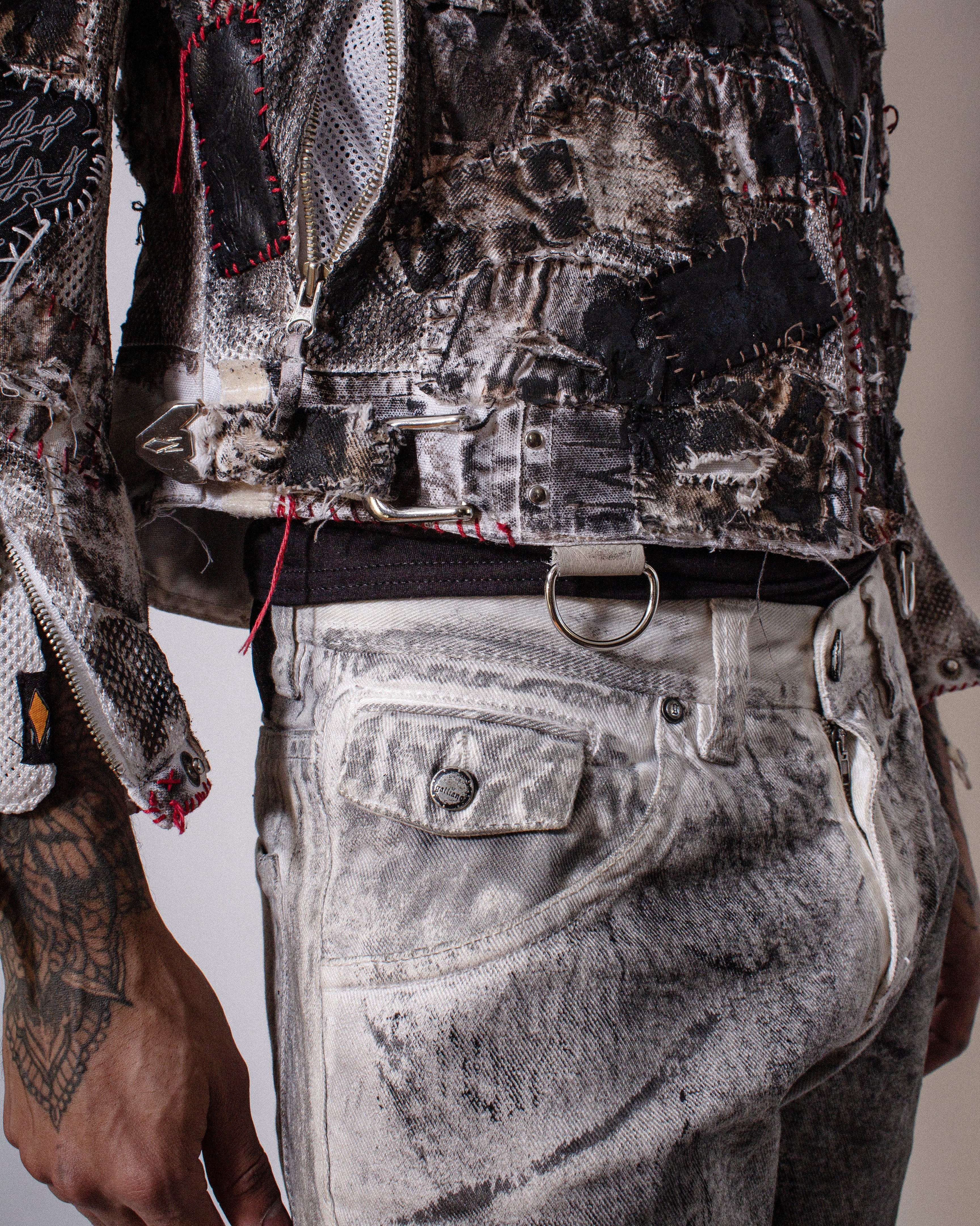 Molten Layered Moto Jacket- XS