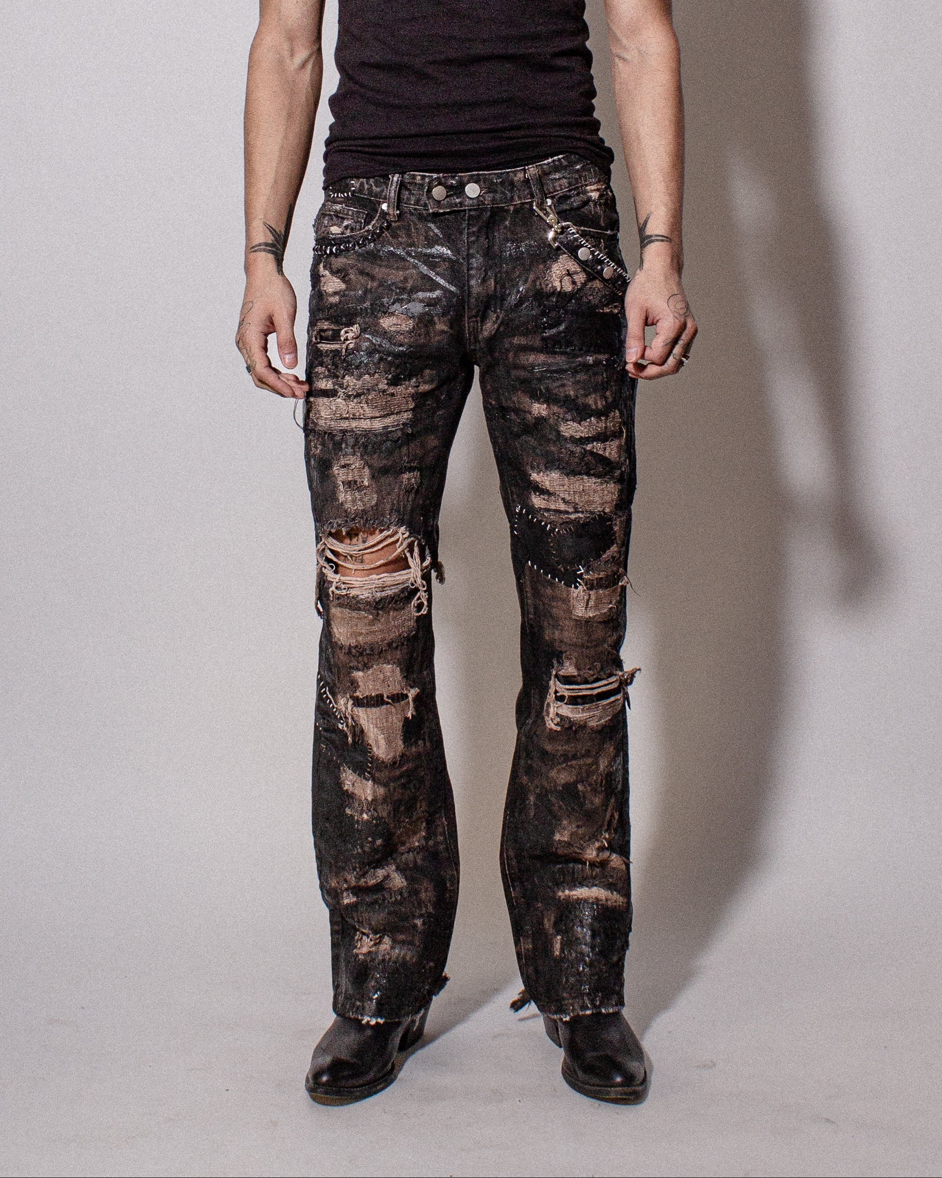 Moto Waxed & Patched Denim