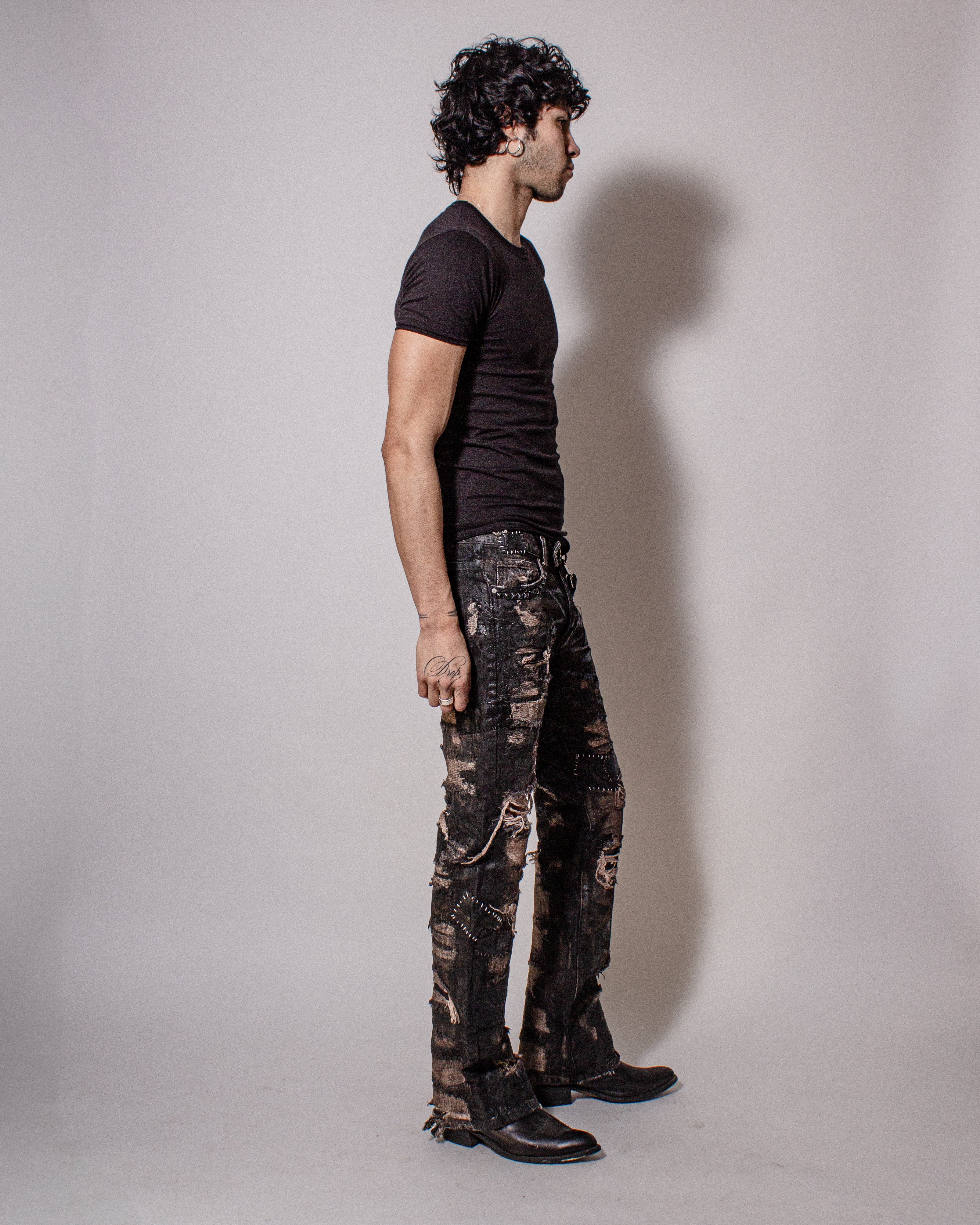 Moto Waxed & Patched Denim