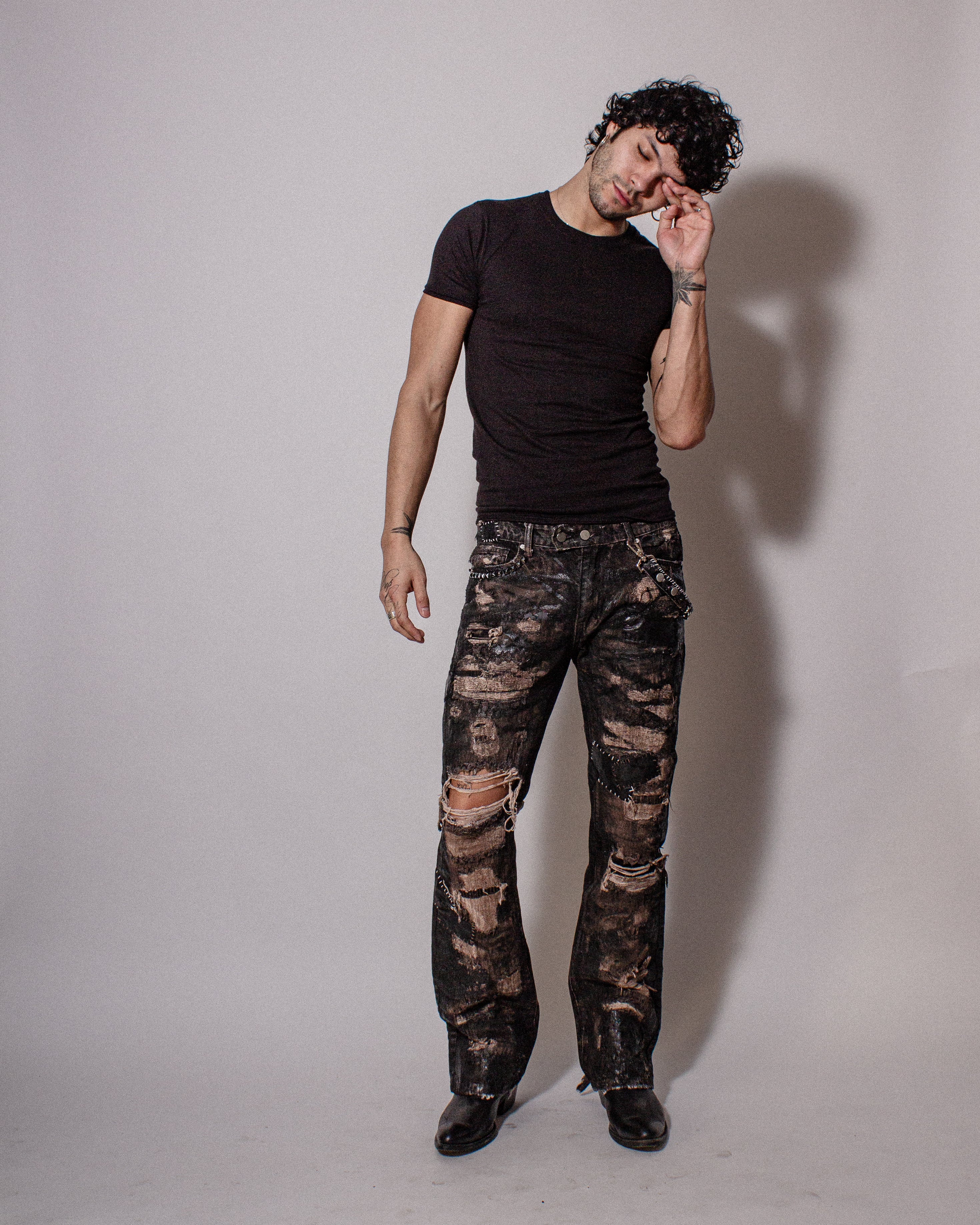 Moto Waxed & Patched Denim