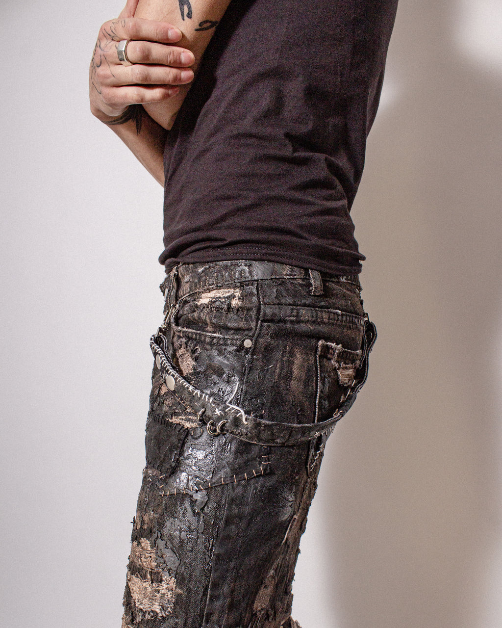 Moto Waxed & Patched Denim