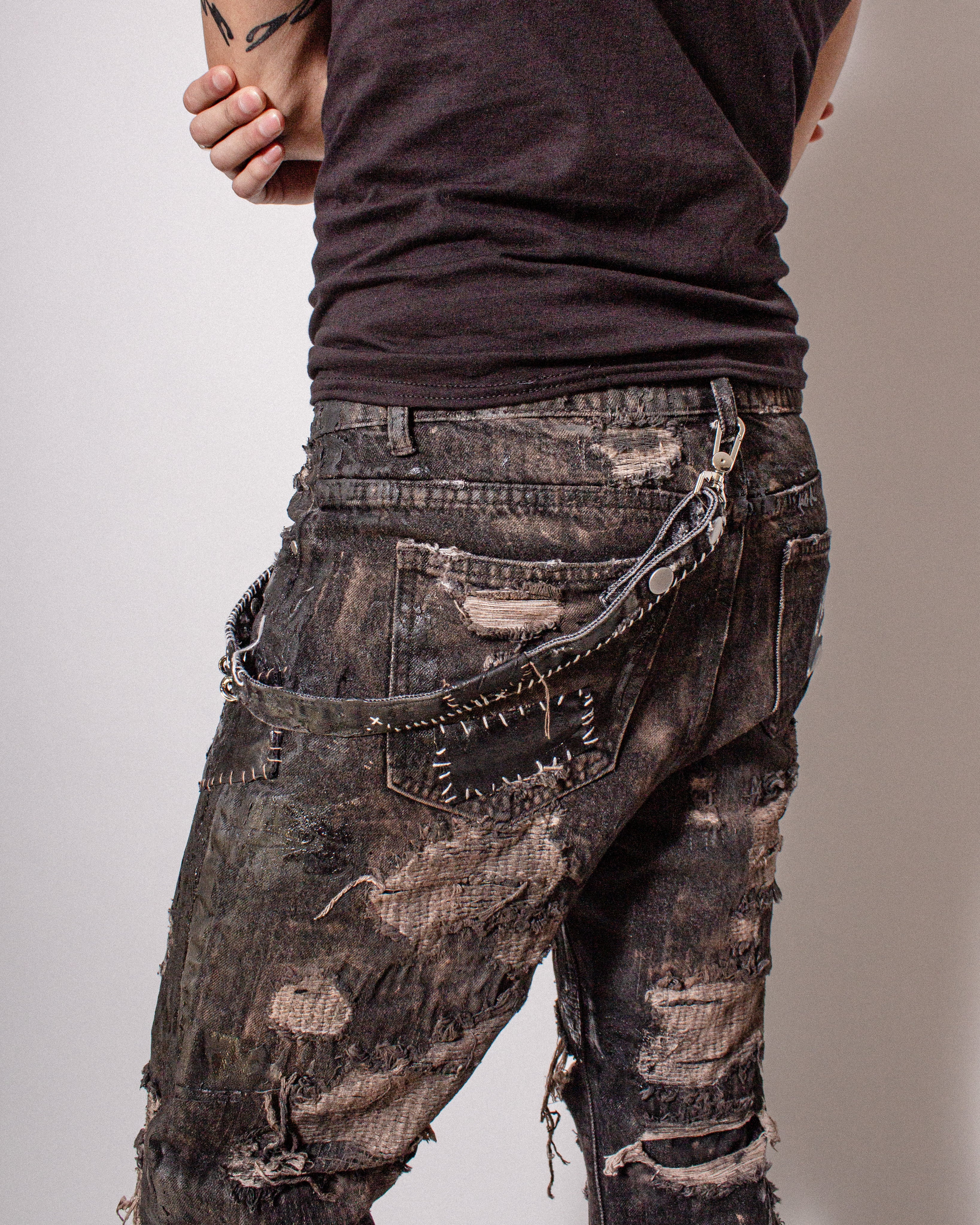Moto Waxed & Patched Denim