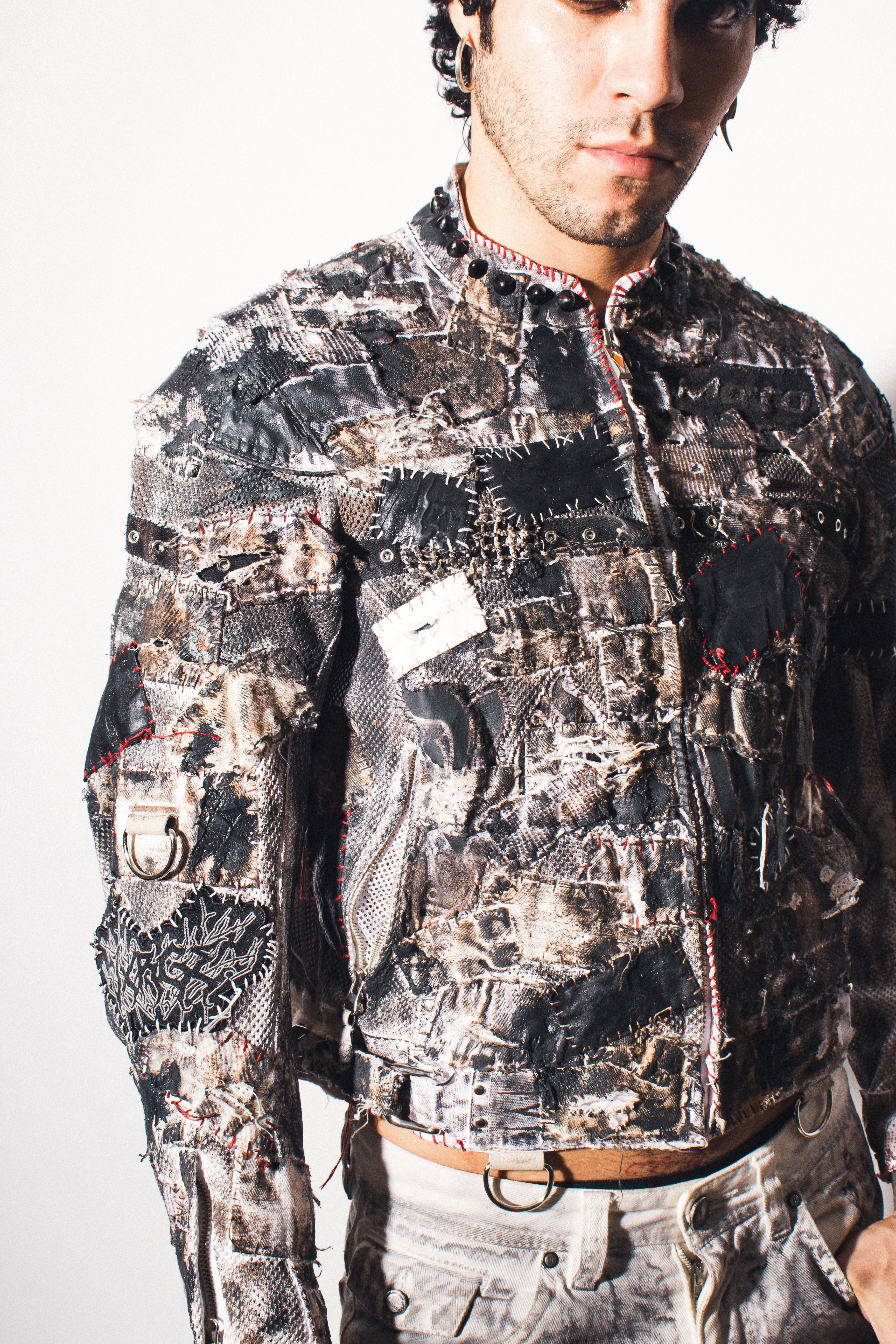 Molten Layered Moto Jacket- XS