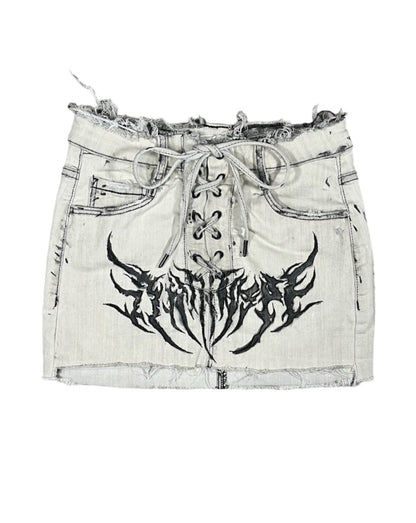 Lace Up Neo Tribal Skirt-S